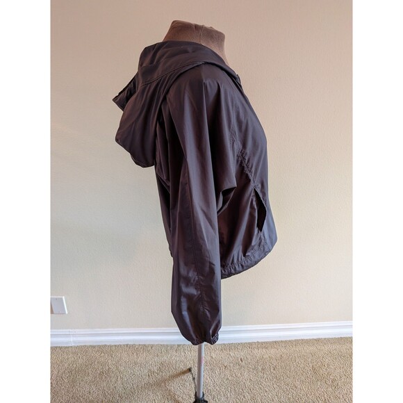 Lululemon Jacket Black Put A Shell On You Wind Raincoat Hood Size 8 Quarter Zip - Picture 4 of 11